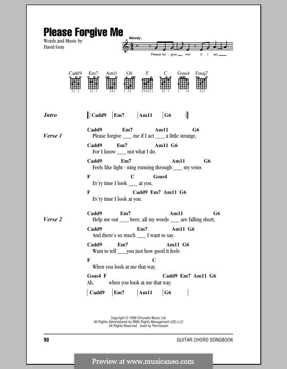 Please Forgive Me por D. Gray - Partituras on músicaNeo