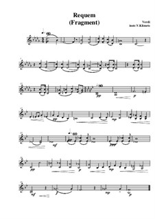 Messa da Requiem: Fragment, for string quartet – violin II part by Giuseppe Verdi