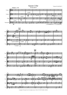 Kanon C-Dur: para quartetos de cordas by THG THG
