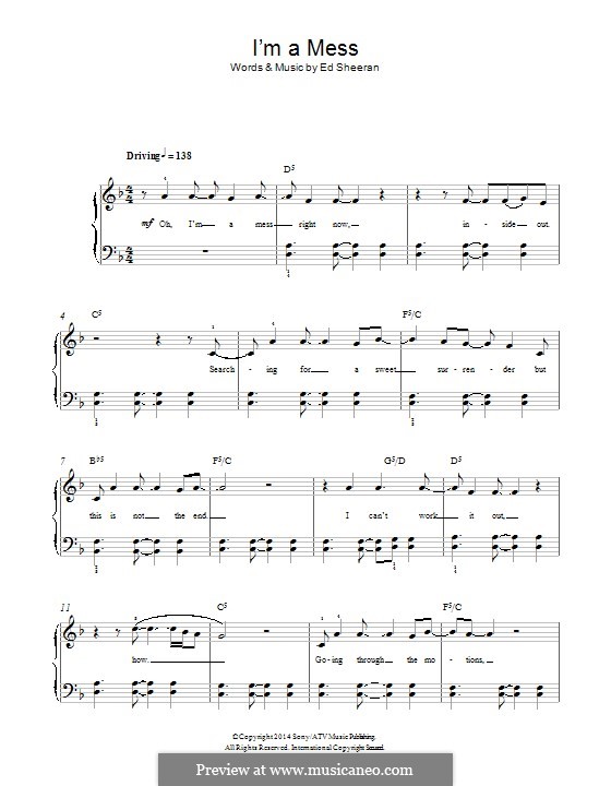 I'm a Mess: Para Piano by Ed Sheeran