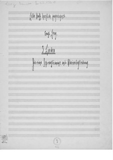 Three Songs for Soprano Solo and Piano: Partitura piano-vocal by Ernst Levy