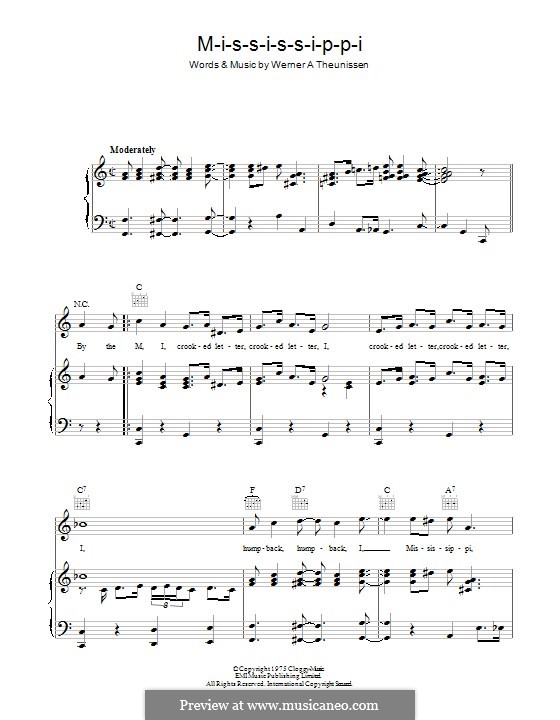 Mississippi: para voz e piano ou guitarra (Ella Fitzgerald) by Werner Theunissen