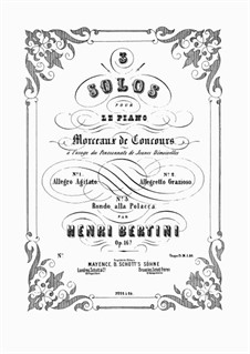 Morceaux de Concours, Op.167: No.1 Allegro Agitato by Henri Jérôme Bertini