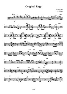 Original Rags: para quarteto de cordas - parte viola, Op.47 No.9 by Scott Joplin