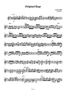 Original Rags: para quarteto de cordas- parte II violino, Op.47 No.9 by Scott Joplin