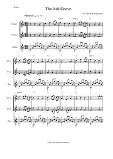 The Ash Grove: For two flutes and guitar by folklore