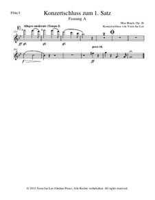 Violin Concerto No.1 in G Minor, Op.26: Version A (by Yoon Jae Lee) – set of parts by Max Bruch