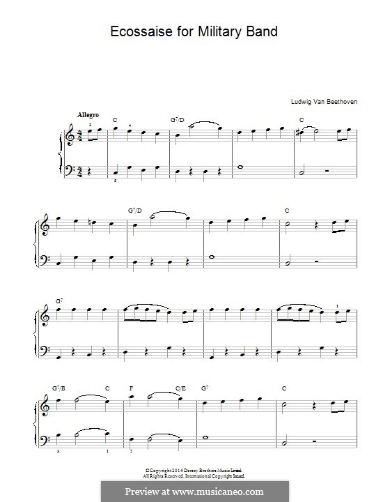 Écossaise in G Major, WoO 23: Para Piano by Ludwig van Beethoven