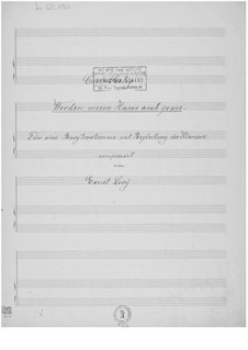 Werden meine Haare auch grau for Baritone and Piano: Werden meine Haare auch grau for Baritone and Piano by Ernst Levy