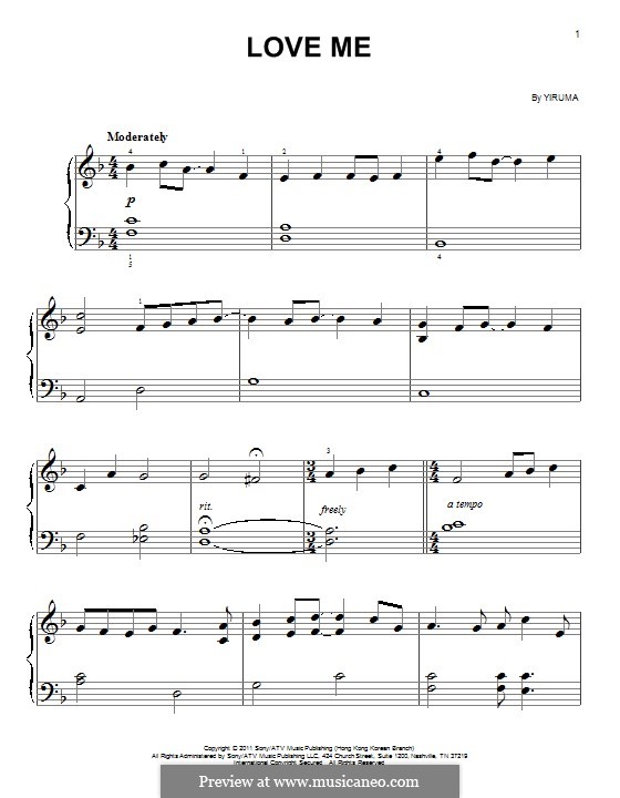Love Me: Facil para o piano by Yiruma