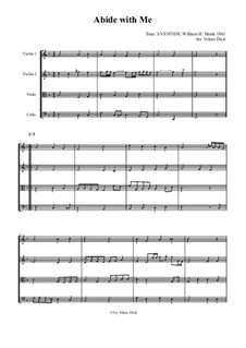 Abide with Me: para quartetos de cordas by William Henry Monk