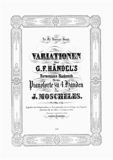 Variations on 'The Harmonious Blacksmith' by Handel, Op.29: para piano de quadro mãos by Ignaz Moscheles
