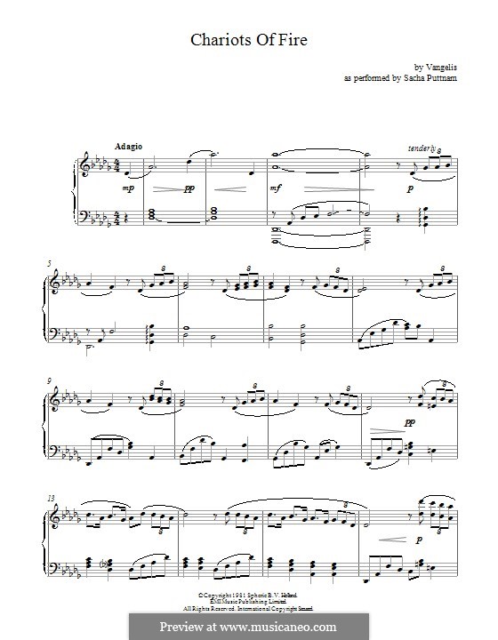 Chariots of Fire: Para Piano by Vangelis