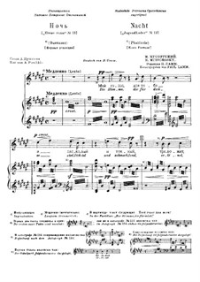 Night: Para voz e piano (primeira edição) by Modest Mussorgsky