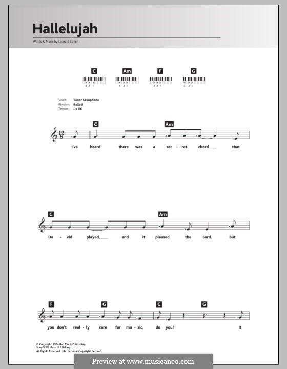 Instrumental version: para teclado by Leonard Cohen