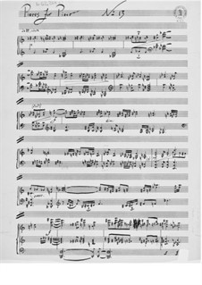 Piece for Piano No.13: Piece for Piano No.13 by Ernst Levy