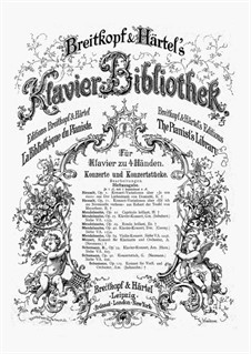 Concert Variations on 'Quand je quittai la Normandie' from 'Robert le diable' by Meyerbeer, Op.11: para piano de quadro mãos by Adolf von Henselt