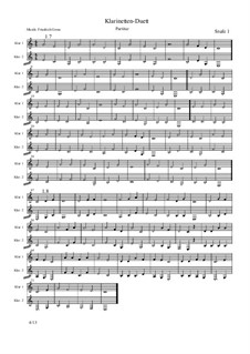 Klarinetten-Duett Stufe 1 Nr.1.1: Klarinetten-Duett Stufe 1 Nr.1.1 by Friedrich Gross