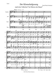 Der Klonschafgesang: For mixed choir (SATB) by folklore
