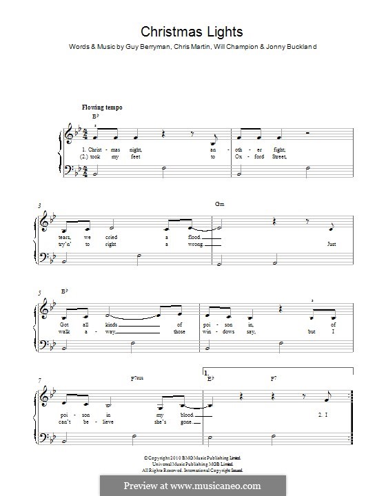 Christmas Lights (Coldplay) por C. Martin, G. Berryman, J. Buckland, W