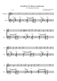 God, Rest Ye Merry Gentlemen: For vibraphone and guitar by Unknown (works before 1850)