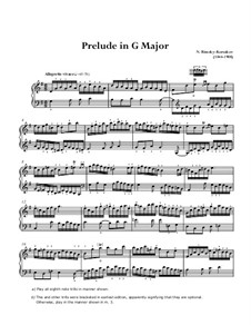 Prelude in G Major: Para Piano by Nikolai Rimsky-Korsakov