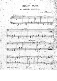Feuillets d'Album, Op.83: Feuillets d'Album by Stephen Heller