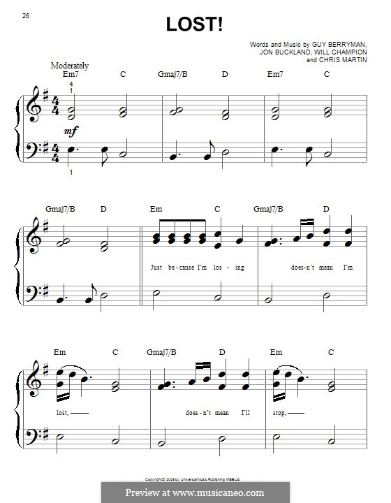 Lost+ (Coldplay feat. Jay-Z): Para Piano by Chris Martin, Guy Berryman, Jonny Buckland, Jay-Z, Will Champion