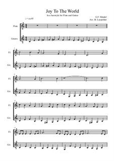 Two instruments version: para flauta e guitarra by Georg Friedrich Händel