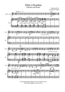Dilín ó Deamhas: para clarinete e piano by folklore