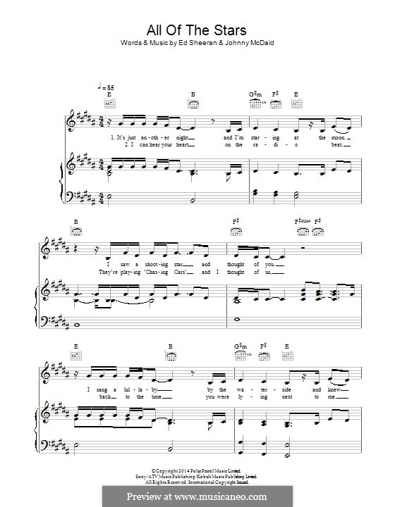 All of the Stars por E. Sheeran, J. McDaid Partituras on músicaNeo