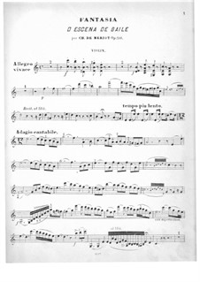 Scène de ballet, Op.100: arranjo para violino e piano - parte solo by Charles Auguste de Beriot