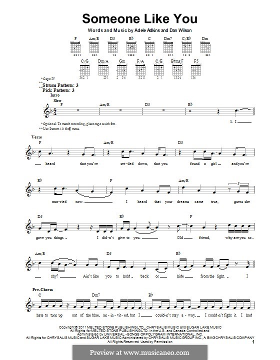 Someone Like You: Para guitarra com guia by Adele, Daniel Wilson