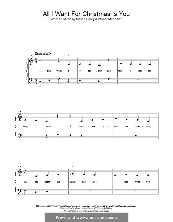 Instrumental version: Para Piano by Mariah Carey, Walter Afanasieff