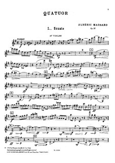 Quartet for Strings in E Minor, Op.16: Partes by Albéric Magnard