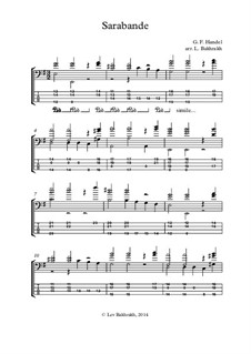 Sarabande in D Minor: para baixo com guia by Georg Friedrich Händel