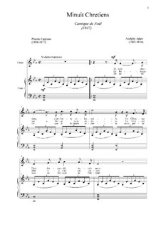 Vocal version: para voz e piano (E flat maior) by Adolphe Adam