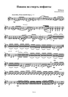 Pavane pour une infante défunte (Pavane for a Dead Princess), M.19: para quarteto de cordas- parte II violino, Ор.49 No.14 by Maurice Ravel