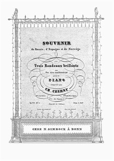 Souvenir de Russie. Rondeau Brillant sur des air Nationaux, Op.520 No.1: Souvenir de Russie. Rondeau Brillant sur des air Nationaux by Carl Czerny