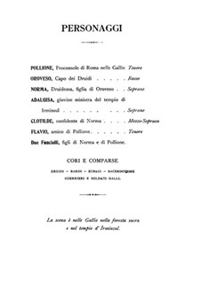 Complete Opera: ato I by Vincenzo Bellini