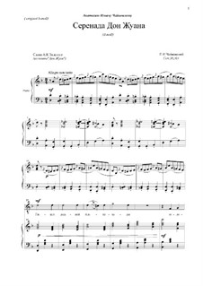 Six Romances, TH 101 Op.38: No.1 Don Juan's Serenade (d minor) by Pyotr Tchaikovsky