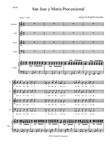 San Jose Y Maria Processional: For SATB choir by folklore