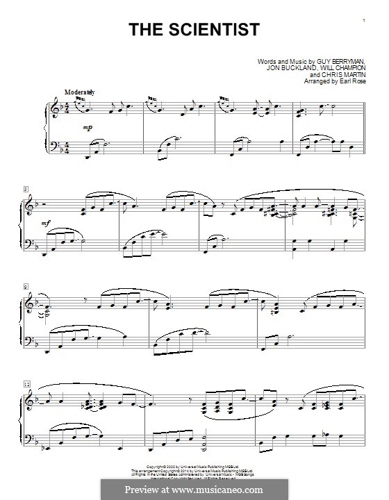 The Scientist (Coldplay): Para Piano by Chris Martin, Guy Berryman, Jonny Buckland, Will Champion