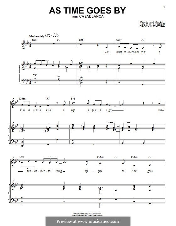 As Time Goes By: Para voz e piano (Frank Sinatra) by Herman Hupfeld