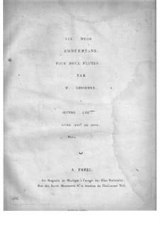 Six Duos for Two Flutes, Op.53: flauta parte I by François Devienne