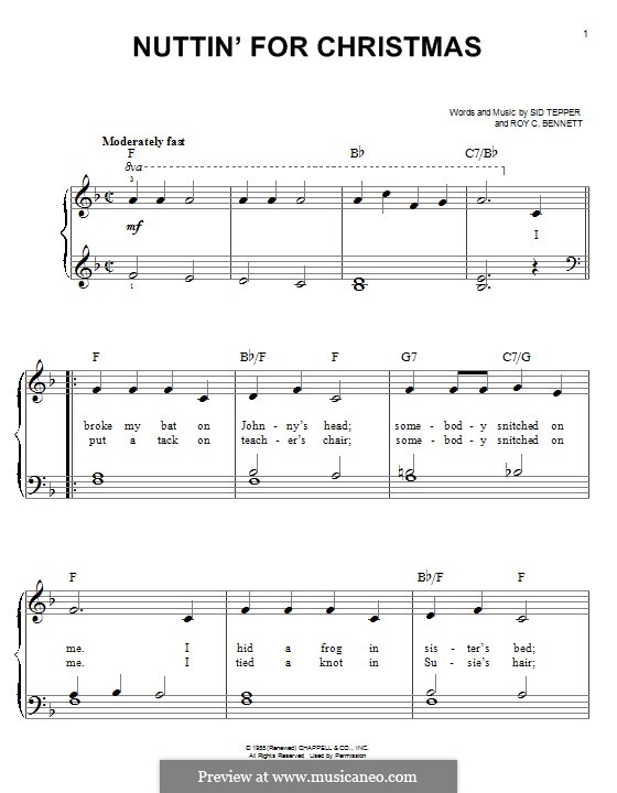 Nuttin' for Christmas: Para Piano by Sid Tepper