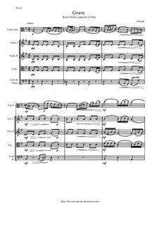 Grave from Violin Concerto G-Dur: Version for viola and string orchestra by Johann Benda