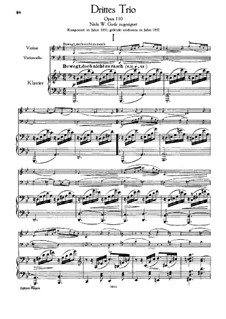 Piano Trio No.3 in G Minor, Op.110: Partitura completa by Robert Schumann