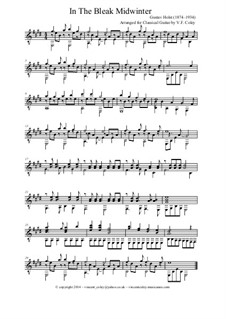 Instrumental version: For classical guitar by Gustav Holst