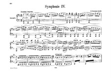 Symphony No.4 in D Minor, Op.120: versão para piano de quatro mãos by Robert Schumann